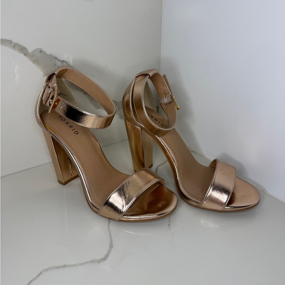 Torrid Metallic Heeled Sandals - Picture 2 of 4